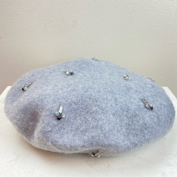 EUC Chico’s Rhinestone Wool Bee Beret Hat - Picture 2 of 9